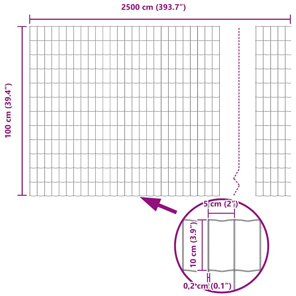 Zavareno žičano ograđivanje s bodljama 25 x 1 m (Š x V)