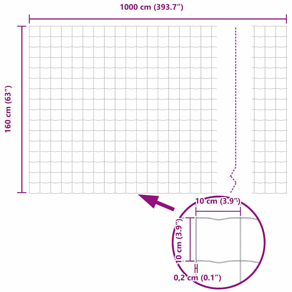 Zavareno žičano ograđivanje s bodljama 10 x 1,6 m (Š x V)