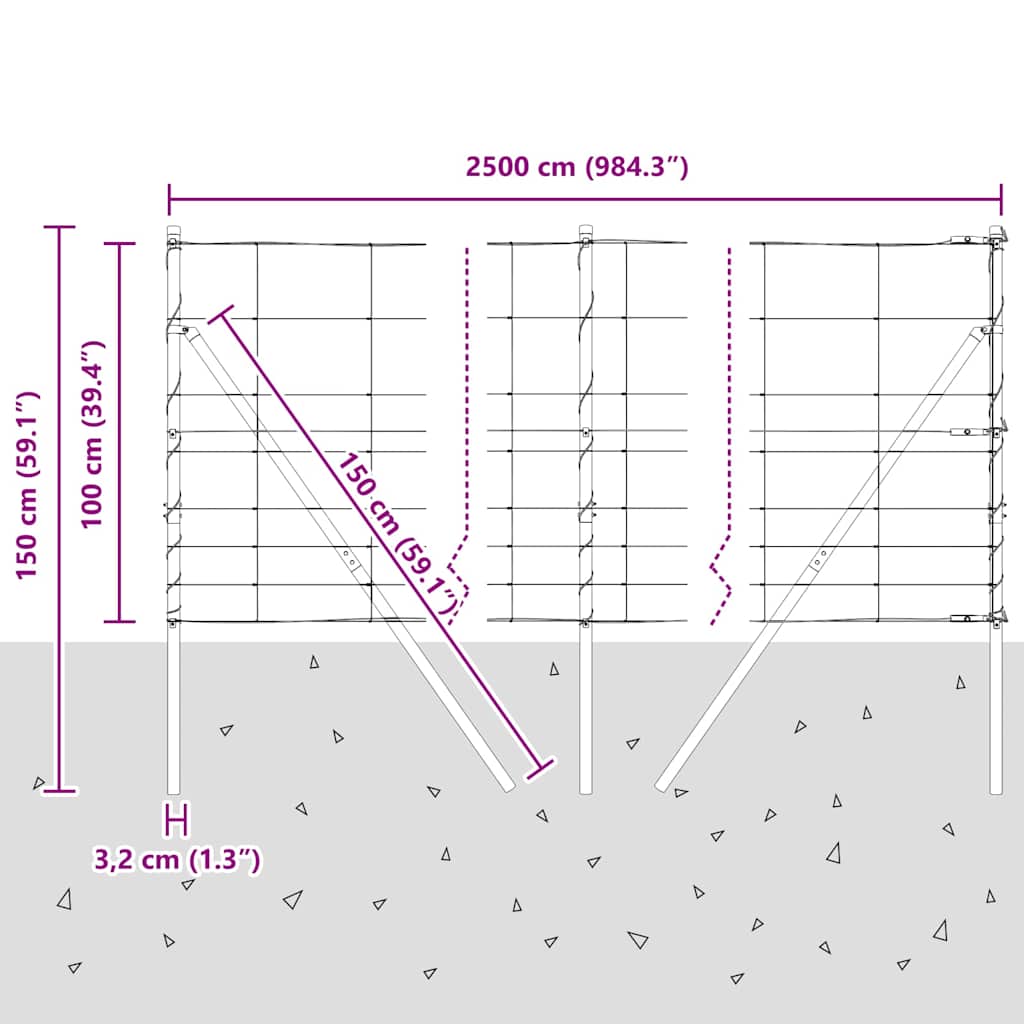 Temeljna zavarena žičana ograda 25 x 1 m (Š x V)