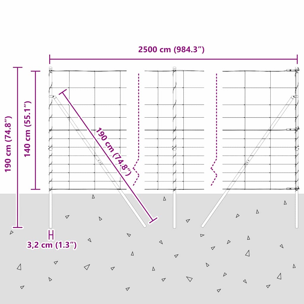 Temeljna zavarena žičana ograda 25 x 1,4 m (Š x V)