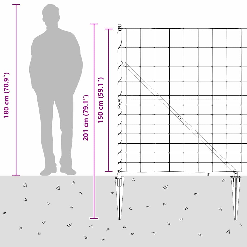 Zavareno žičano ograđivanje s bodljama 25 x 1,5 m (Š x V)