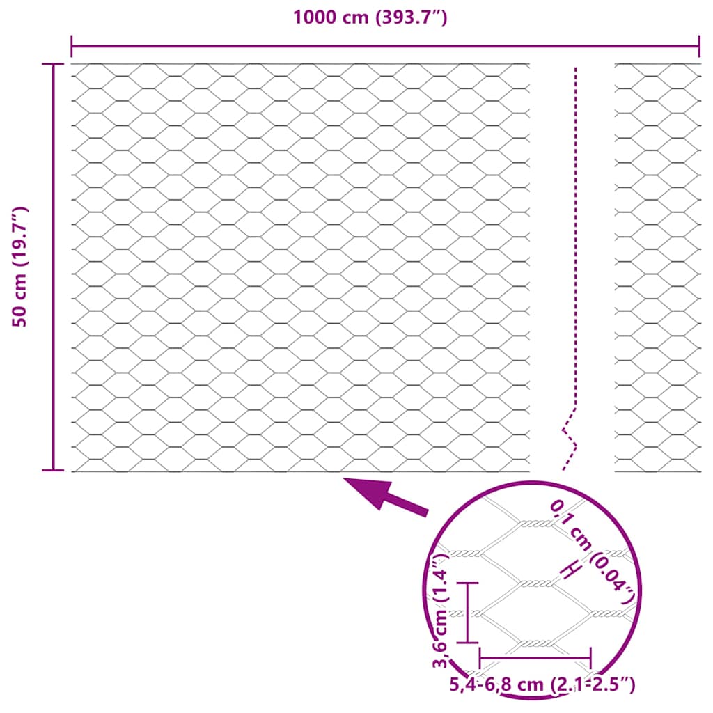Zavareno žičano ograđivanje s bodljama 10 x 0,5 m (Š x V)