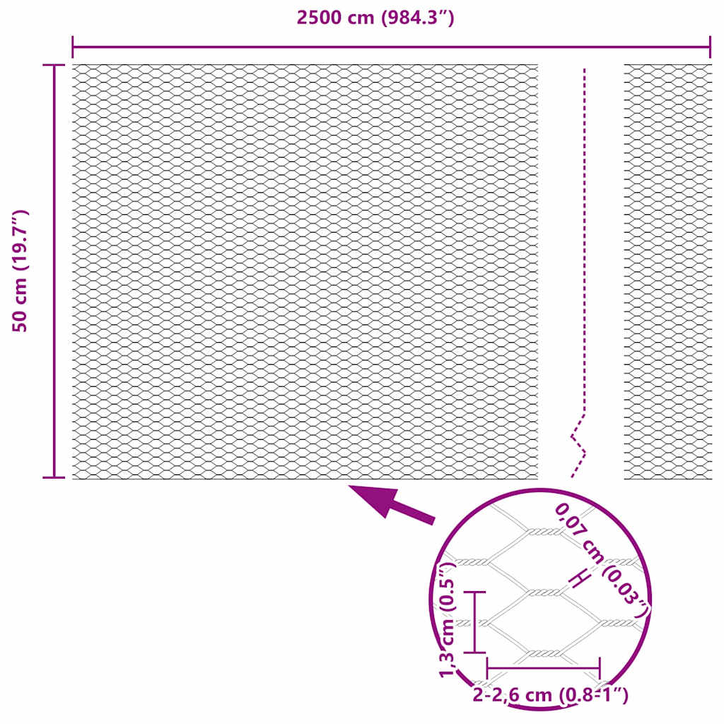 Zavareno žičano ograđivanje s bodljama 25 x 0,5 m (Š x V)