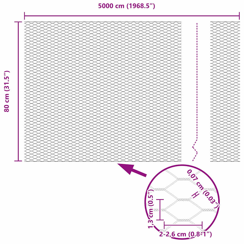 Zavareno žičano ograđivanje s bodljama 50 x 0,8 m (Š x V)