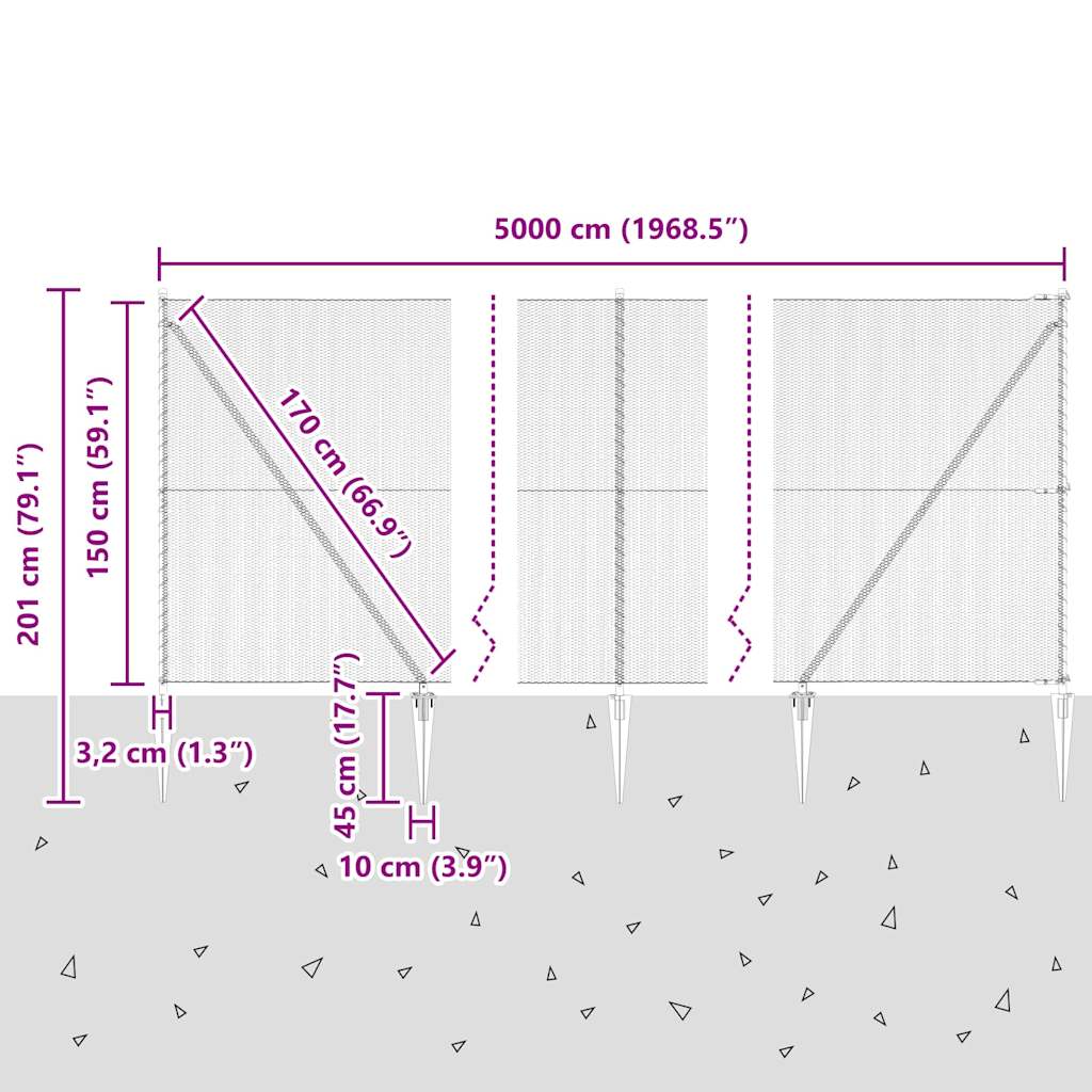 Zavareno žičano ograđivanje s bodljama 50 x 1,5 m (Š x V)