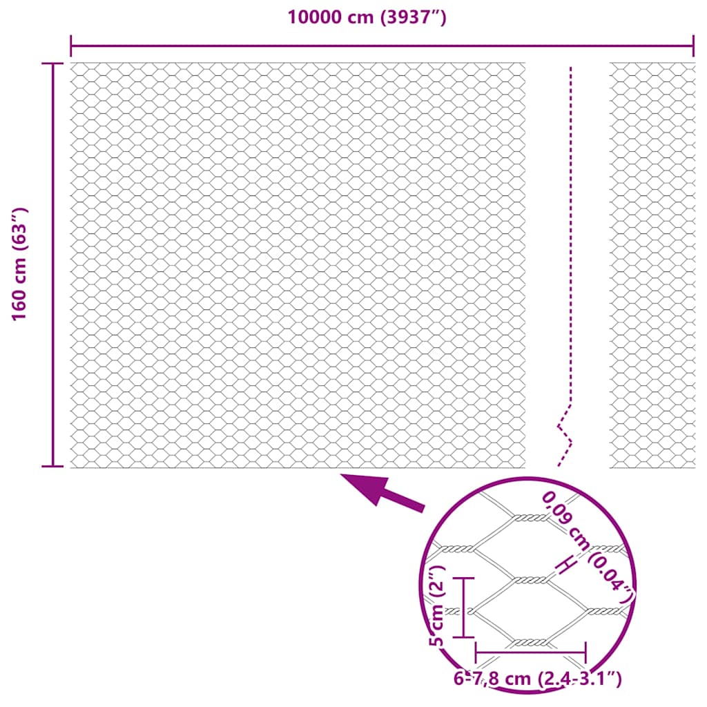 Zavareno žičano ograđivanje s bodljama 100 x 1,6 m (Š x V)