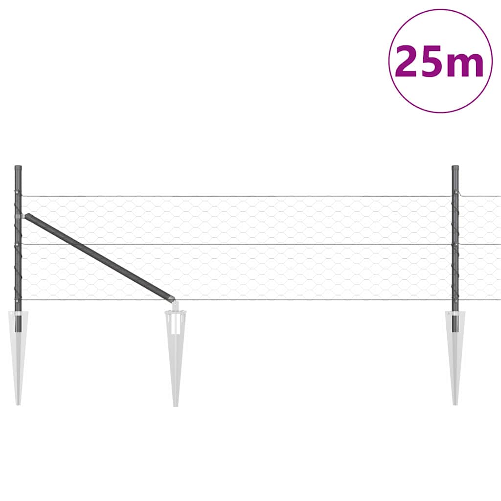 Zavareno žičano ograđivanje s bodljama 25 x 0,5 m (Š x V)