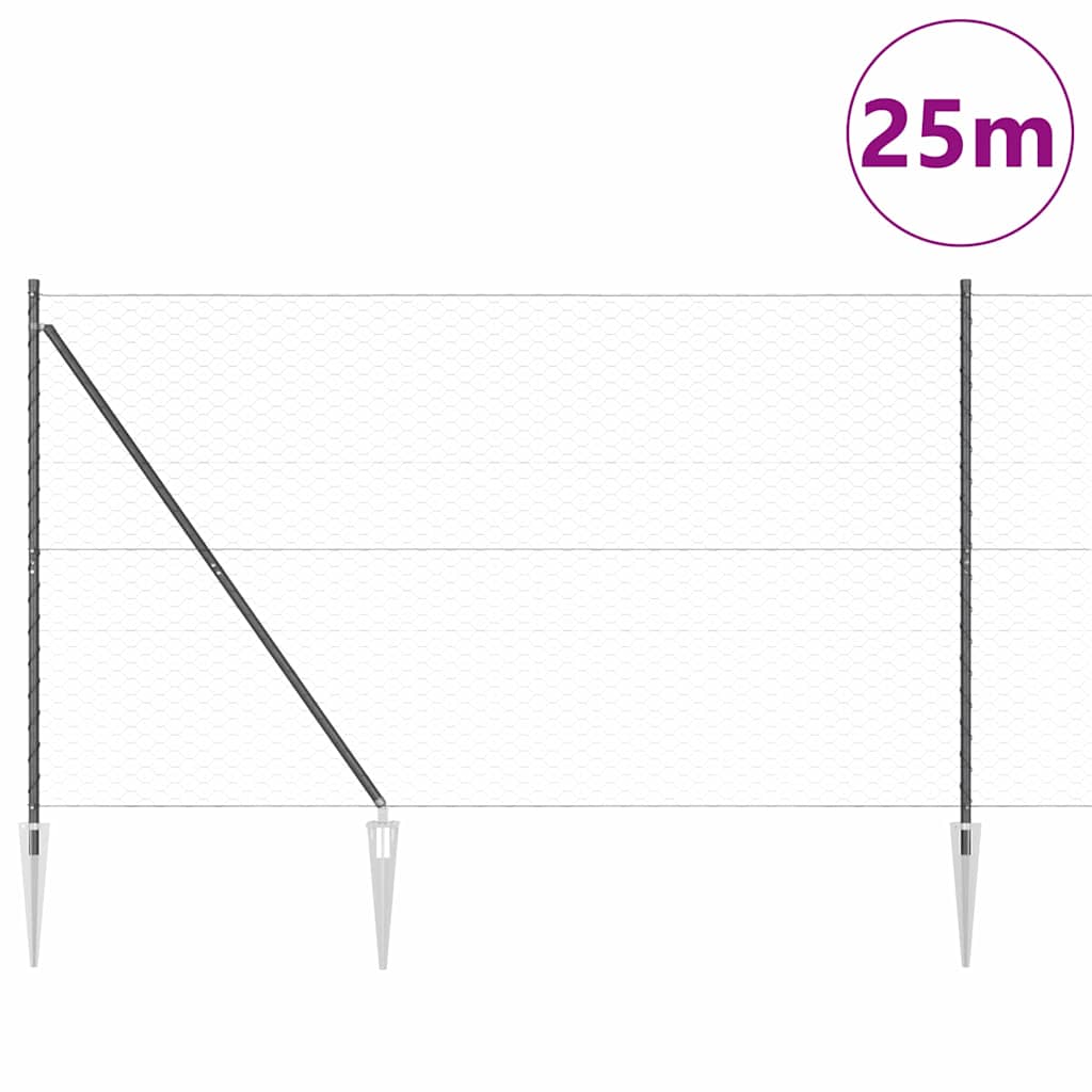 Zavareno žičano ograđivanje s bodljama 25 x 1,5 m (Š x V)