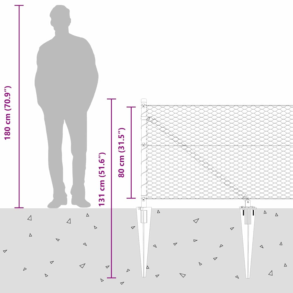 Zavareno žičano ograđivanje s bodljama 50 x 0,8 m (Š x V)