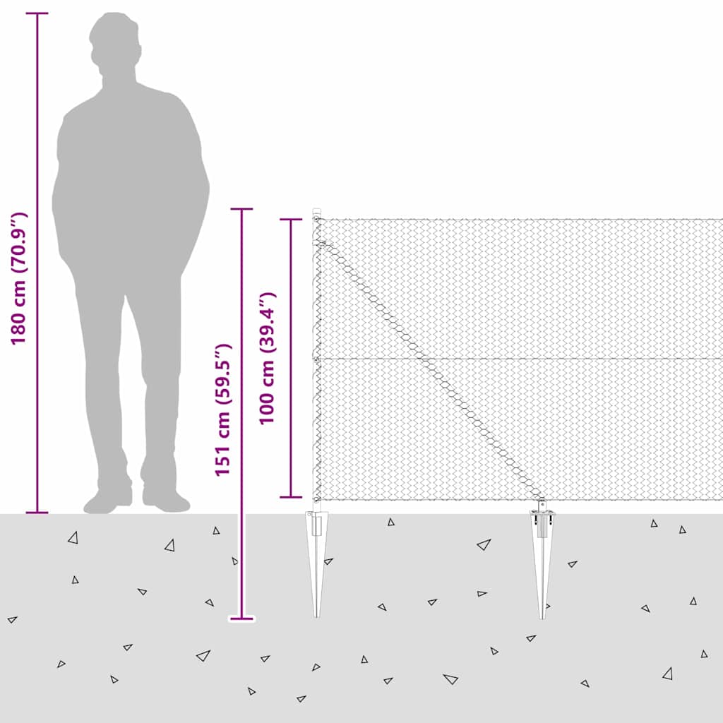 Zavareno žičano ograđivanje s bodljama 50 x 1 m (Š x V)