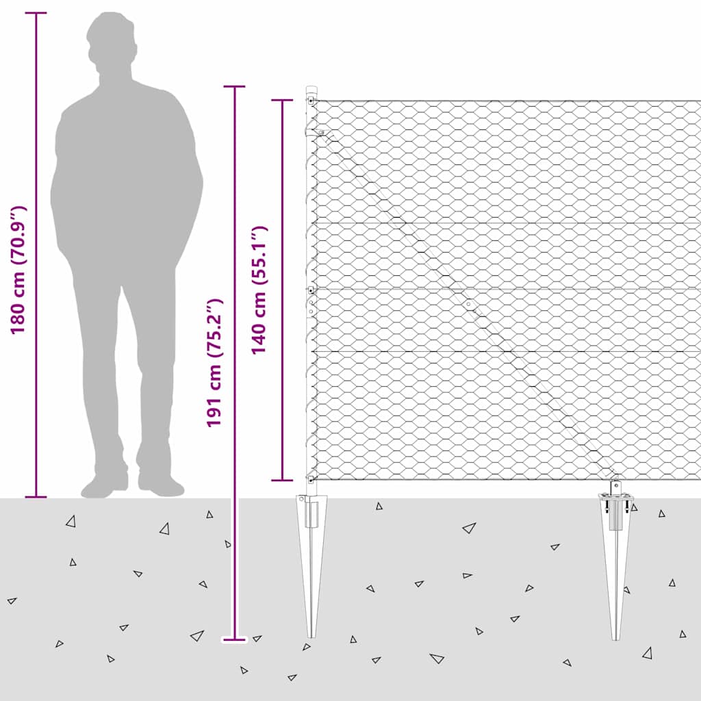 Zavareno žičano ograđivanje s bodljama 50 x 1,4 m (Š x V)