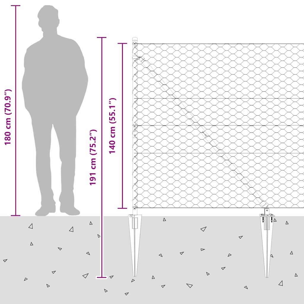 Zavareno žičano ograđivanje s bodljama 50 x 1,4 m (Š x V)