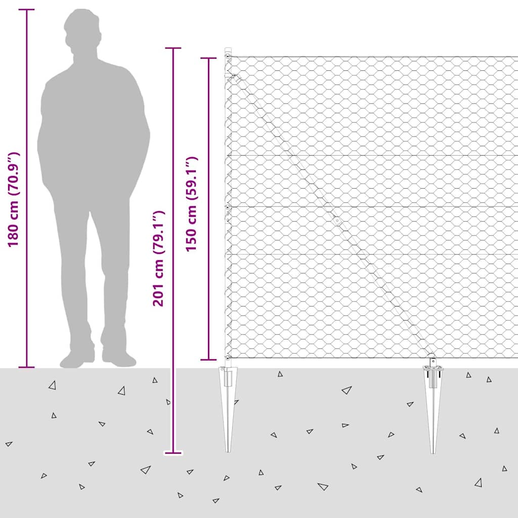 Zavareno žičano ograđivanje s bodljama 50 x 1,5 m (Š x V)