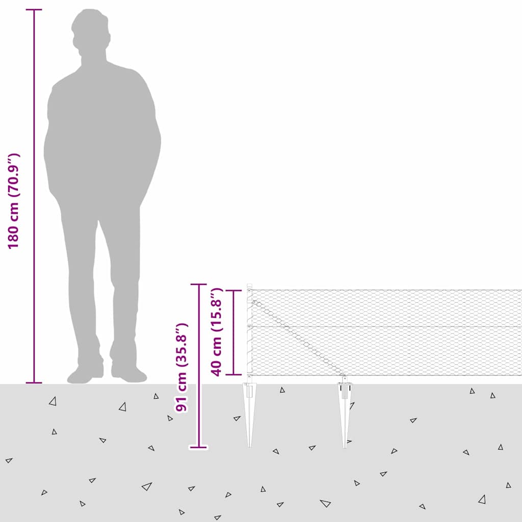 Zavareno žičano ograđivanje s bodljama 100 x 0,4 m (Š x V)