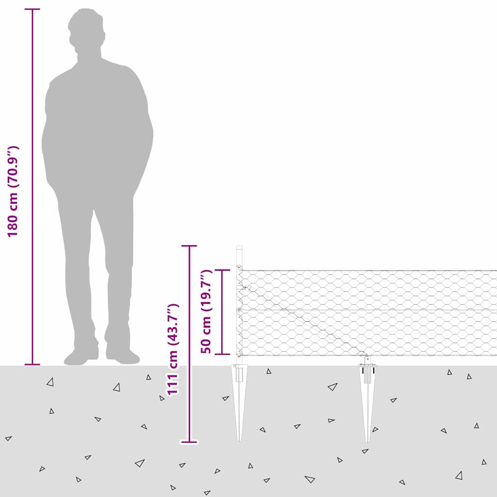 Zavareno žičano ograđivanje s bodljama 100 x 0,5 m (Š x V)