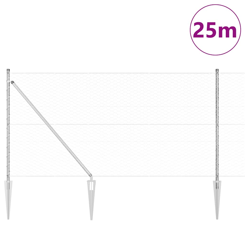Zavareno žičano ograđivanje s bodljama 25 x 1,4 m (Š x V)