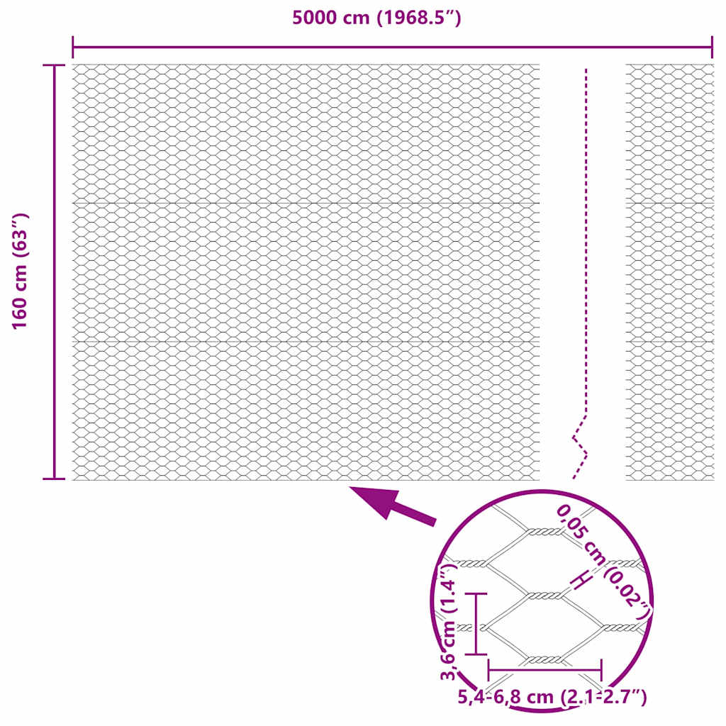 Zavareno žičano ograđivanje s bodljama 50 x 1,6 m (Š x V)