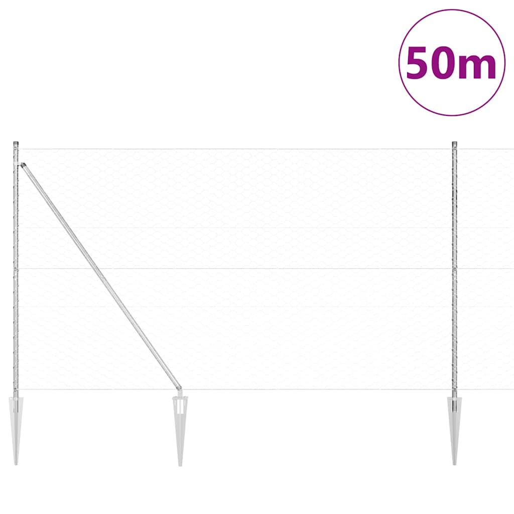 Zavareno žičano ograđivanje s bodljama 50 x 1,6 m (Š x V)