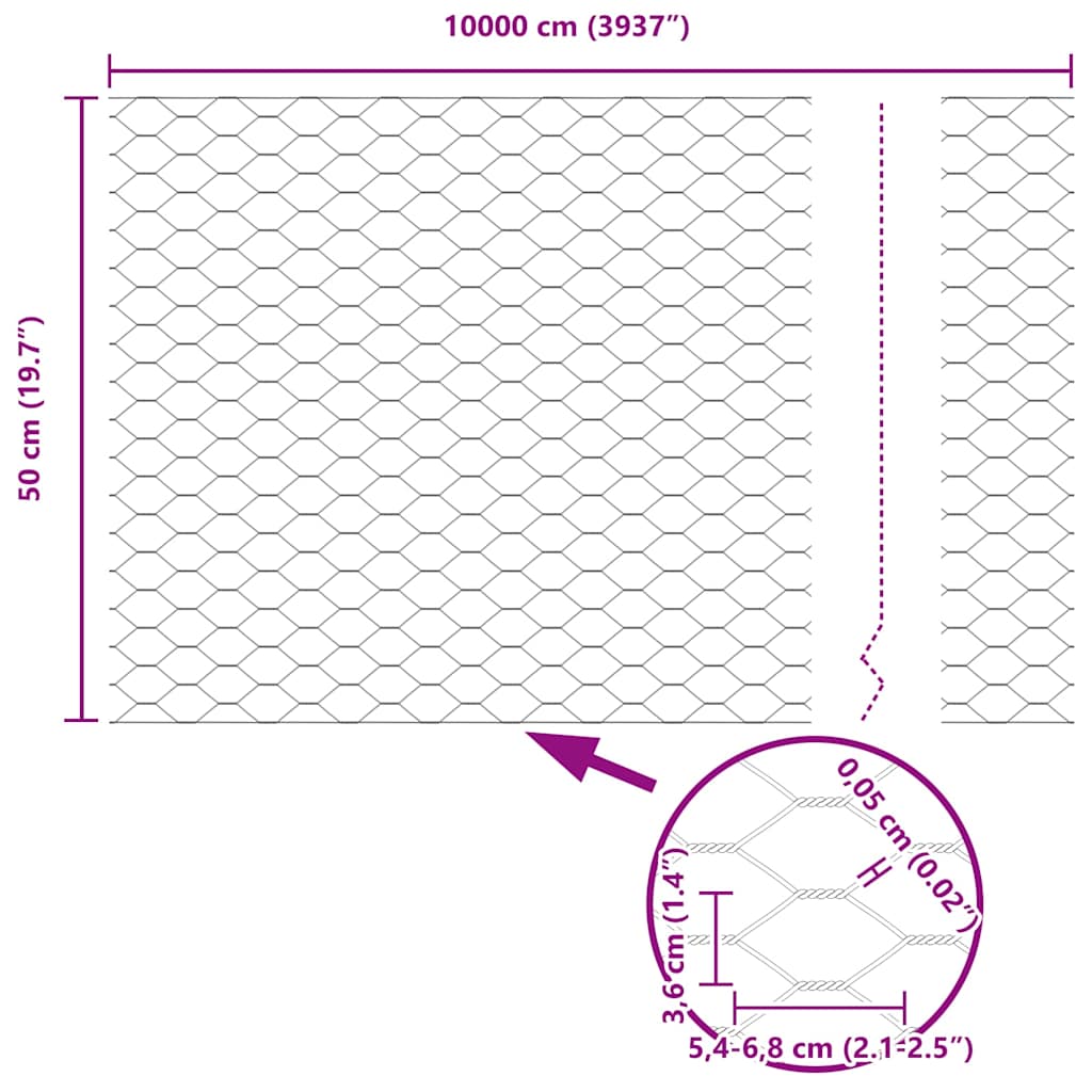 Zavareno žičano ograđivanje s bodljama 100 x 0,5 m (Š x V)