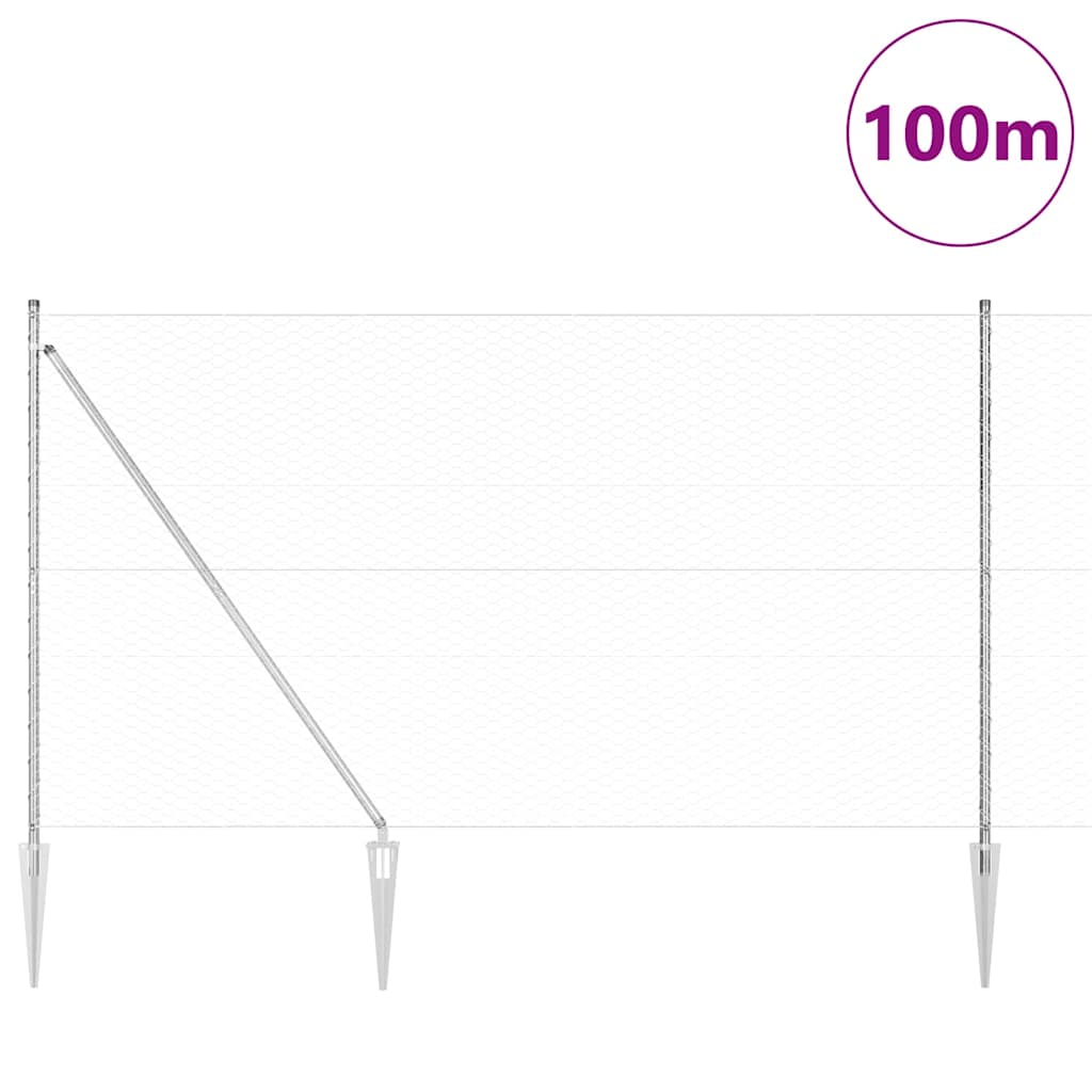 Zavareno žičano ograđivanje s bodljama 100 x 1,6 m (Š x V)