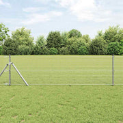 Temeljna zavarena žičana ograda 25 x 0,8 m Srebrna Mreža
