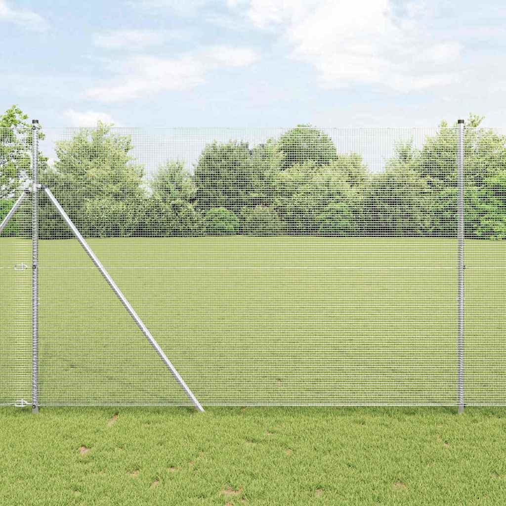 Temeljna zavarena žičana ograda 25 x 1,5 m Srebrna Mreža