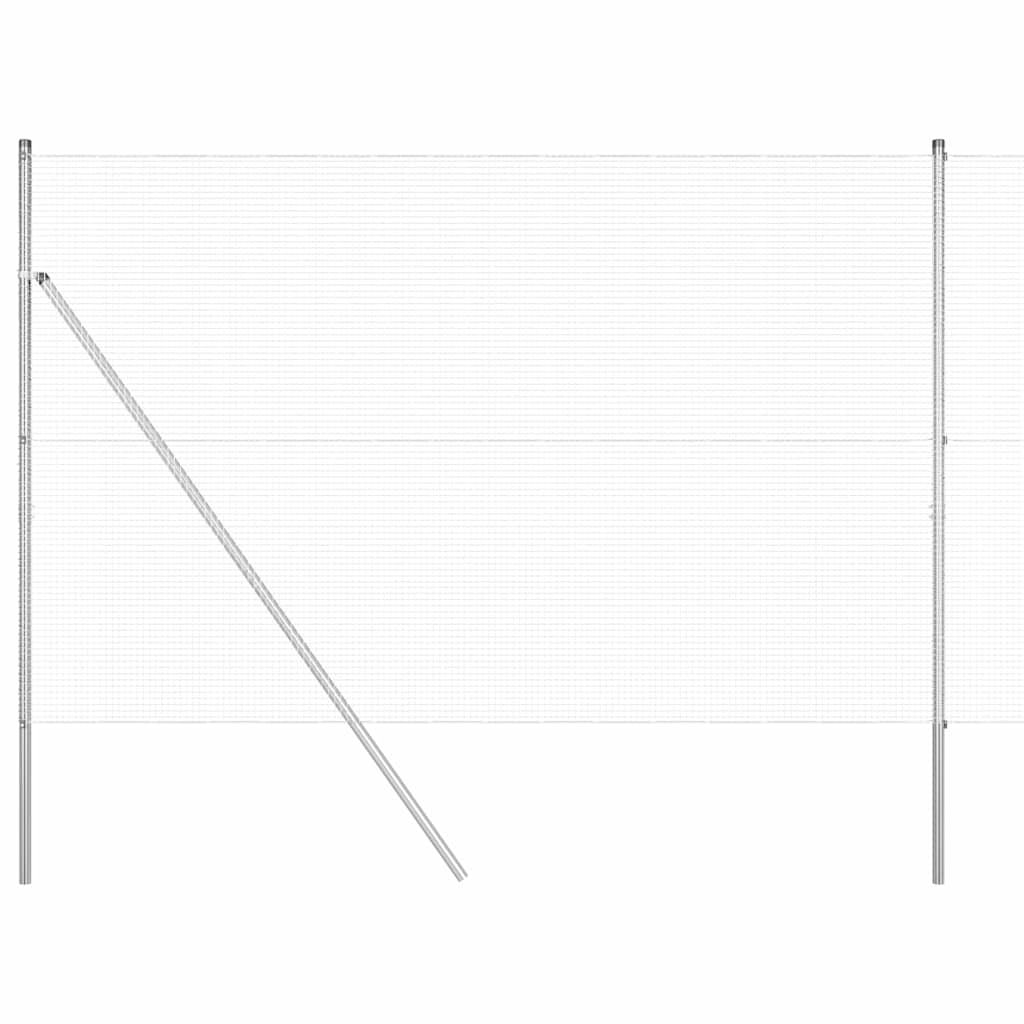 Temeljna zavarena žičana ograda 25 x 1,6 m Srebrna Mreža