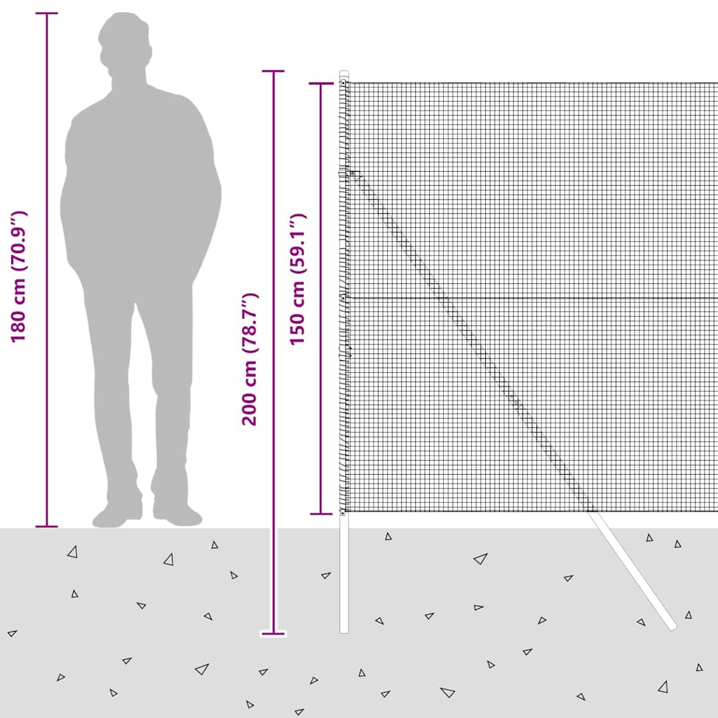 Temeljna zavarena žičana ograda 50 x 1,5 m Srebrna Mreža