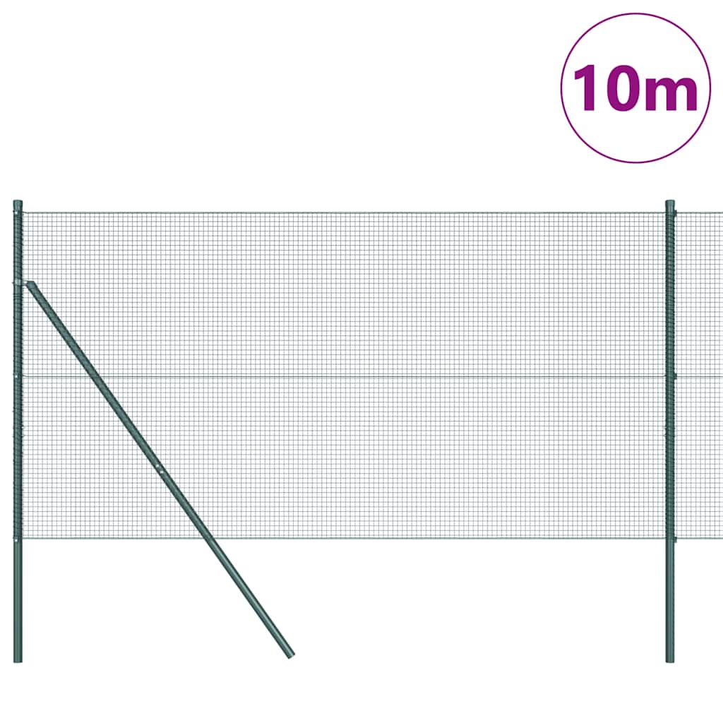 Temeljna zavarena žičana ograda 10 x 1,2 m Zelena Mreža