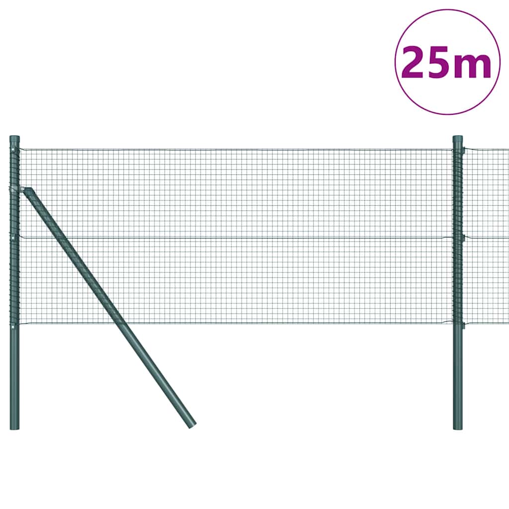 Temeljna zavarena žičana ograda 25 x 0,8 m Zelena Mreža