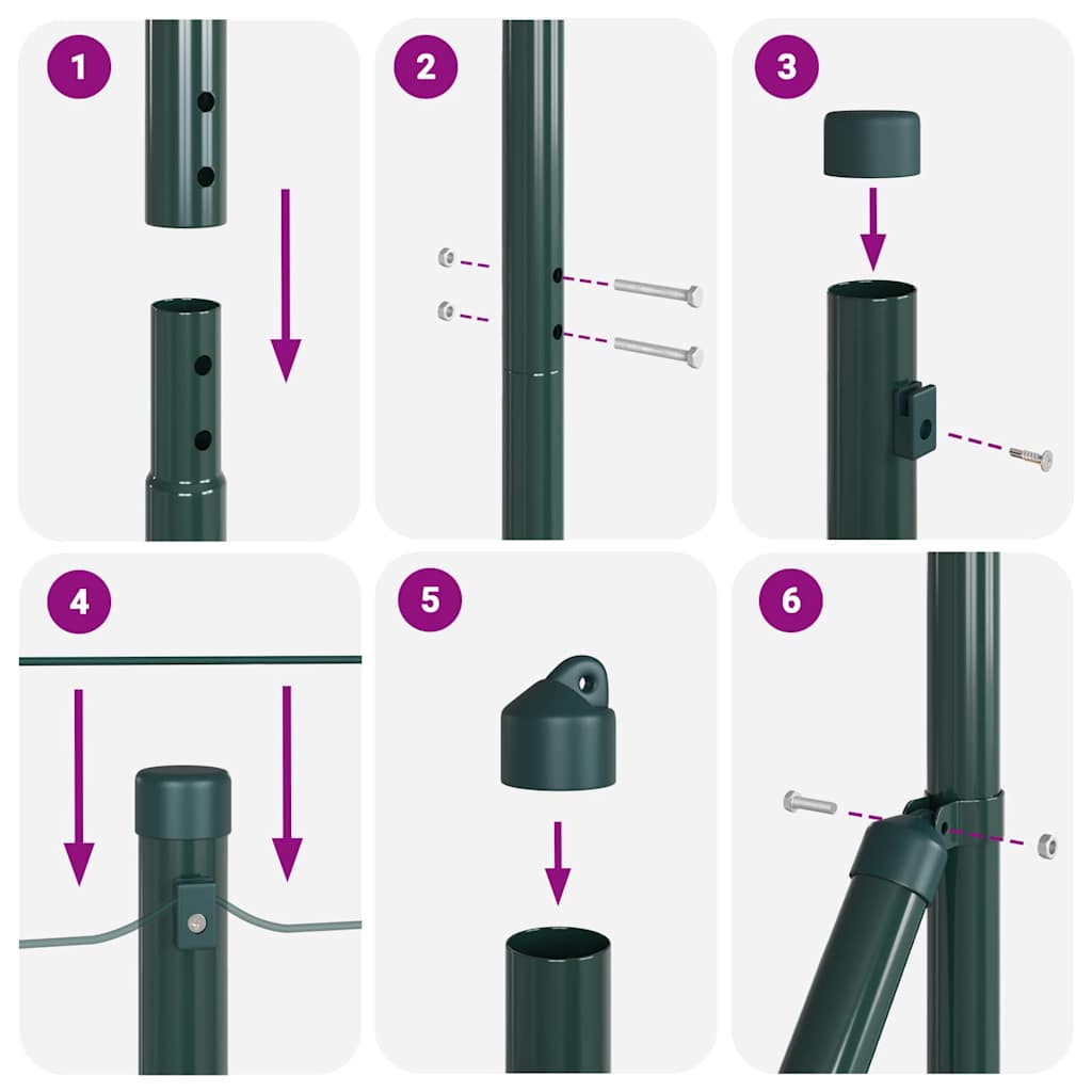 Temeljna zavarena žičana ograda 25 x 1,4 m Zelena Mreža