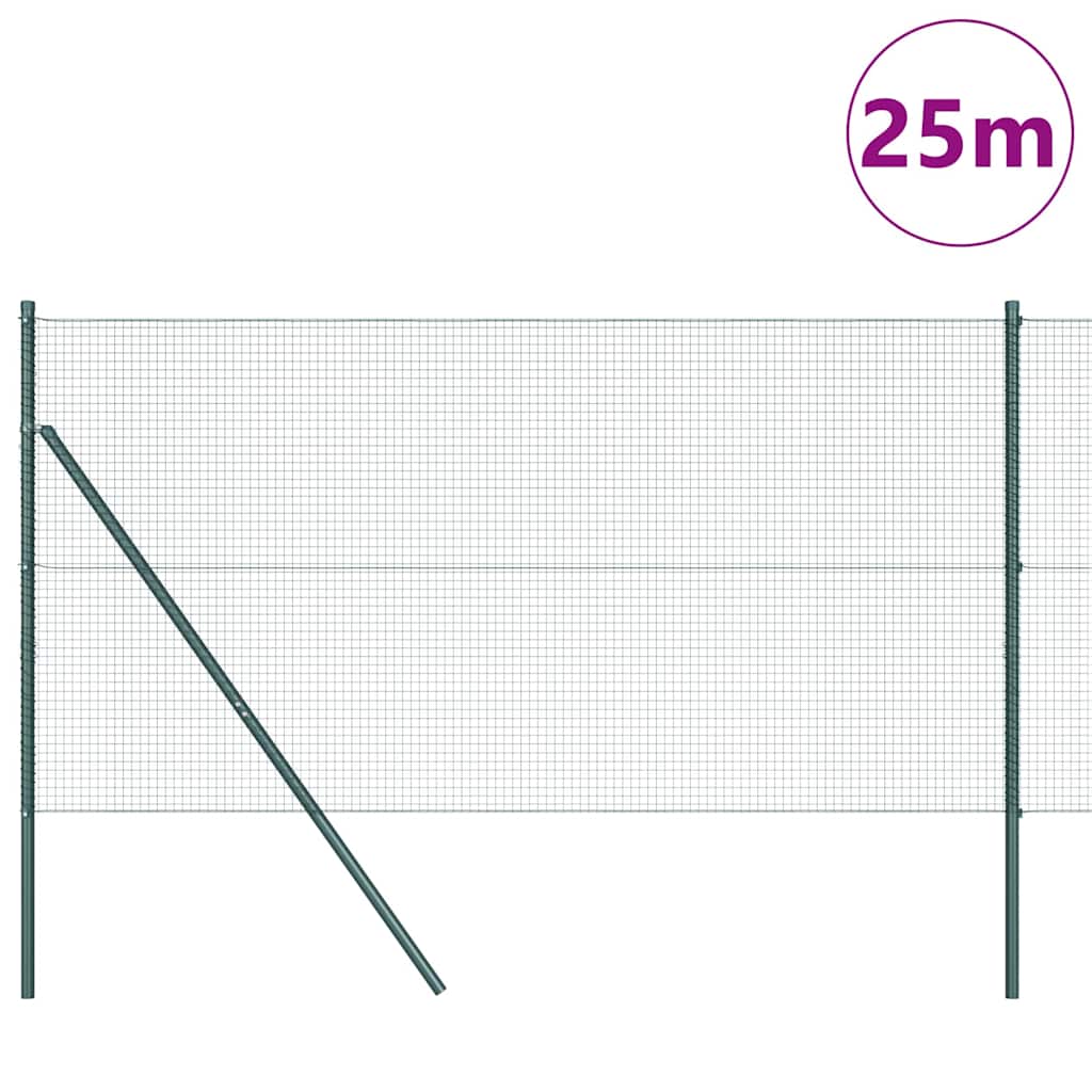 Temeljna zavarena žičana ograda 25 x 1,4 m Zelena Mreža
