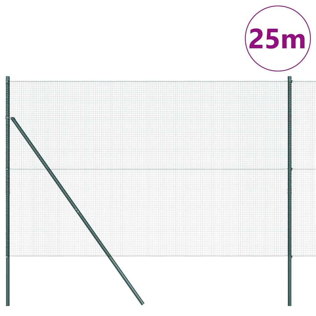 Temeljna zavarena žičana ograda 25 x 1,5 m Zelena Mreža