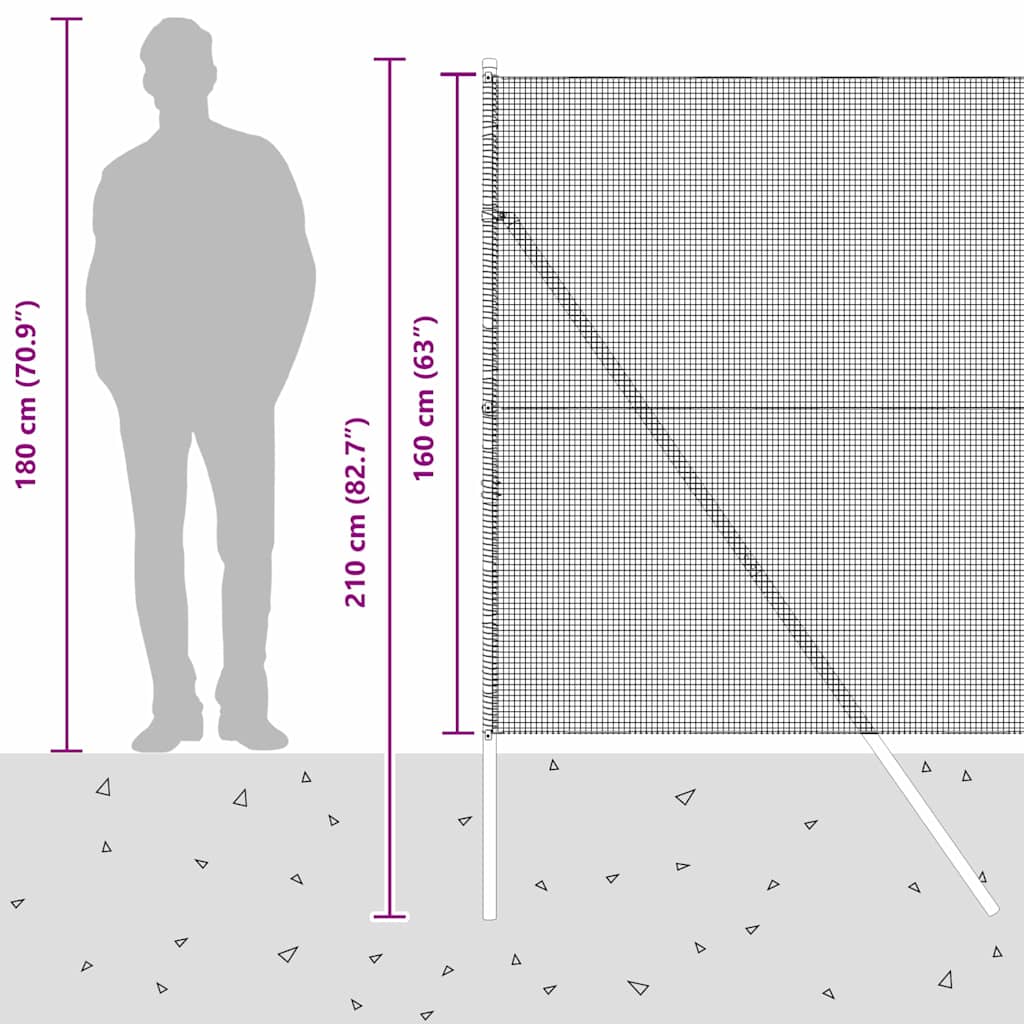 Temeljna zavarena žičana ograda 25 x 1,6 m Zelena Mreža
