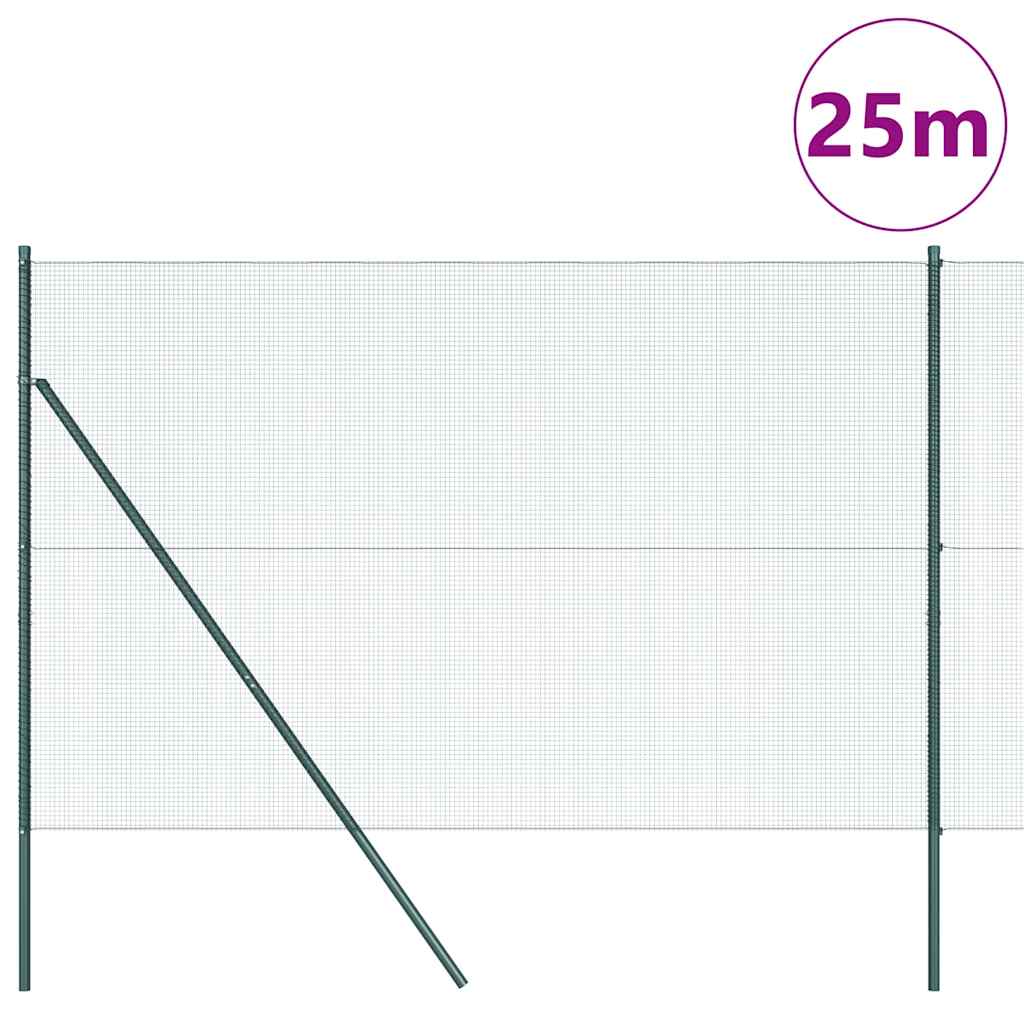 Temeljna zavarena žičana ograda 25 x 1,6 m Zelena Mreža
