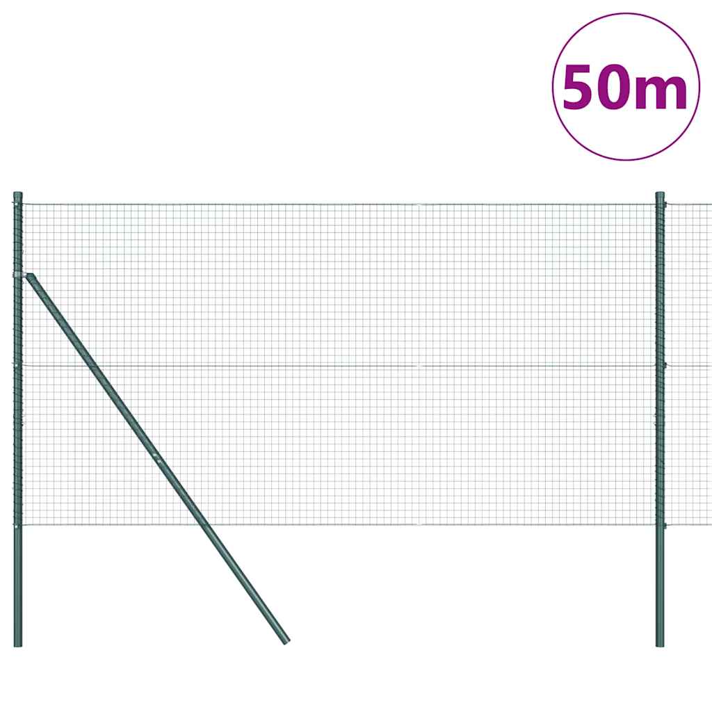 Temeljna zavarena žičana ograda 50 x 1,2 m Zelena Mreža