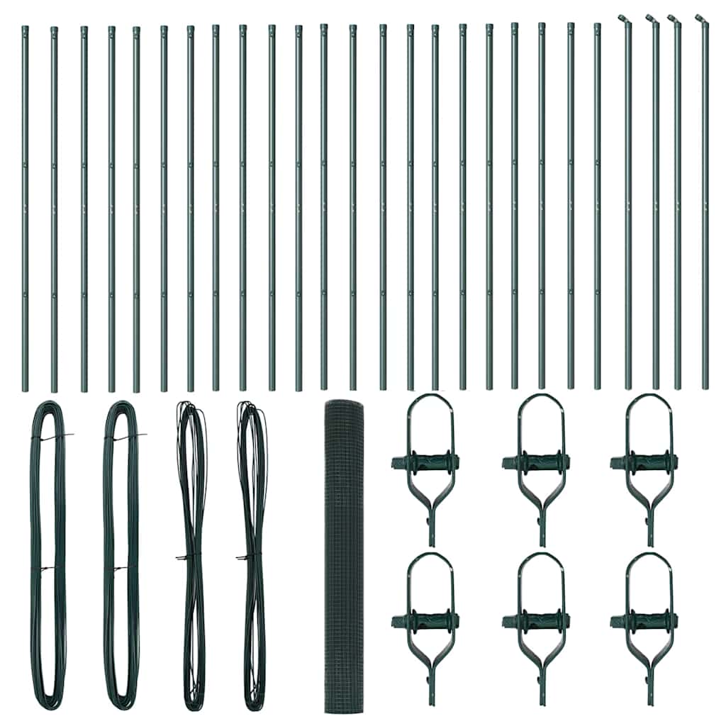 Temeljna zavarena žičana ograda 50 x 1,4 m Zelena Mreža