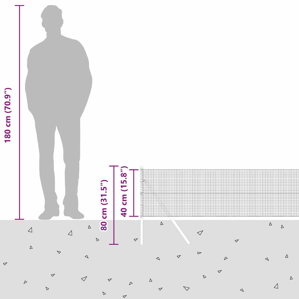 Temeljna zavarena žičana ograda 100 x 0,4 m Zelena Mreža
