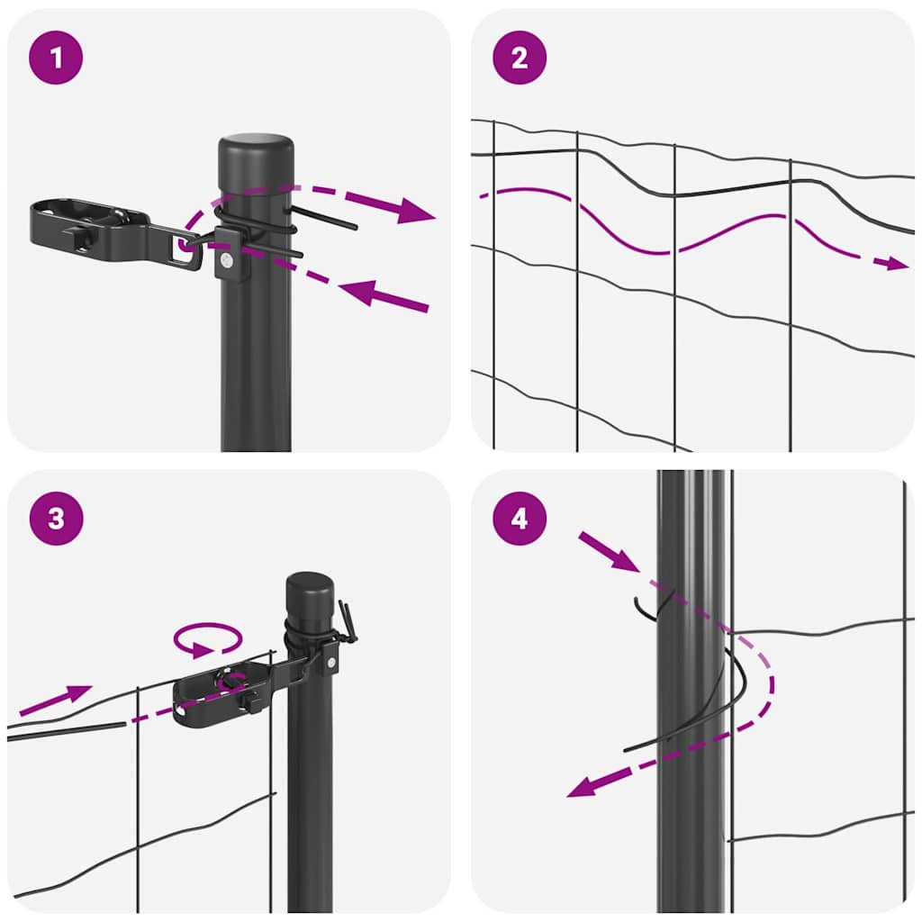 Temeljna zavarena žičana ograda 10 x 0,4 m Siva Mreža