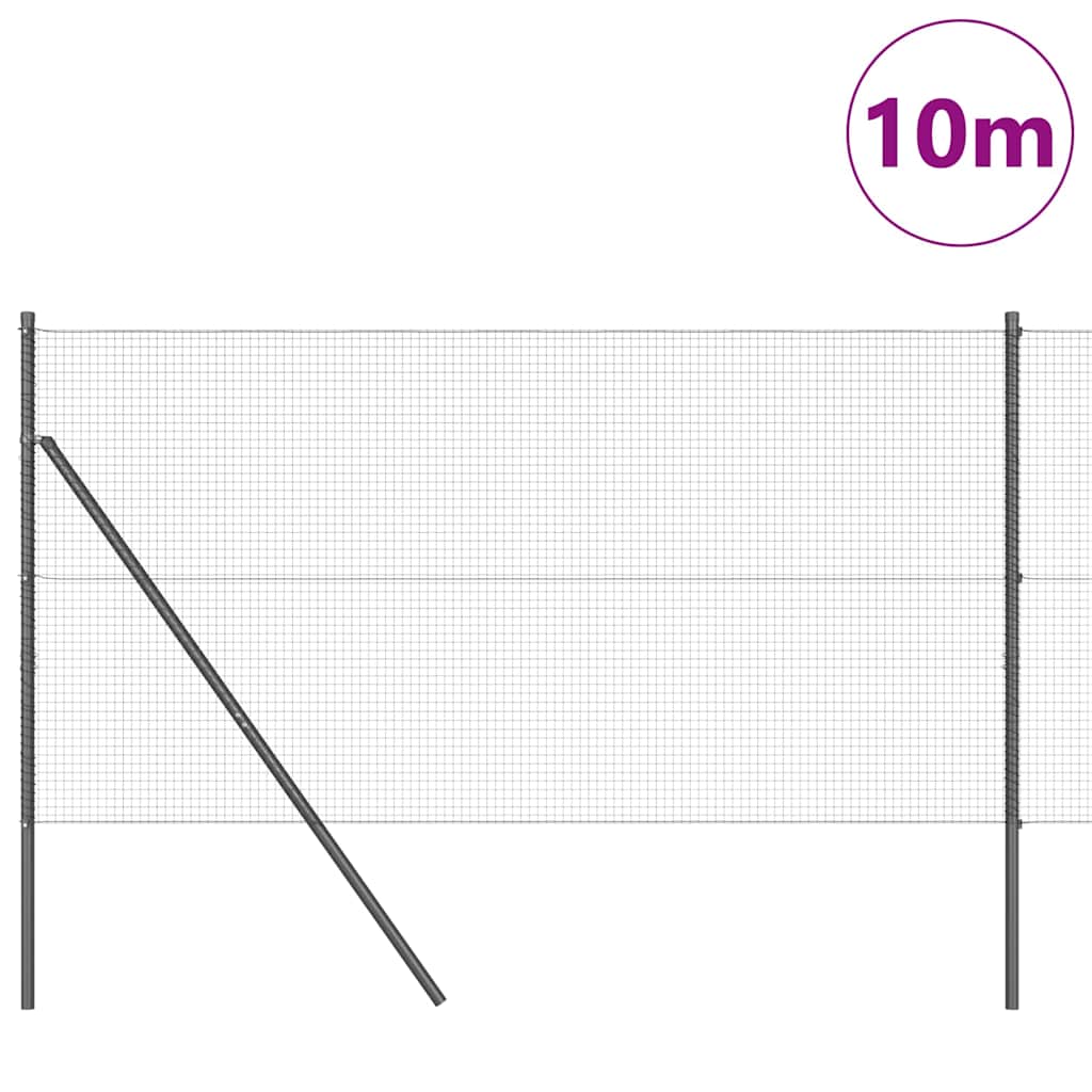 Temeljna zavarena žičana ograda 10 x 1,4 m Siva Mreža