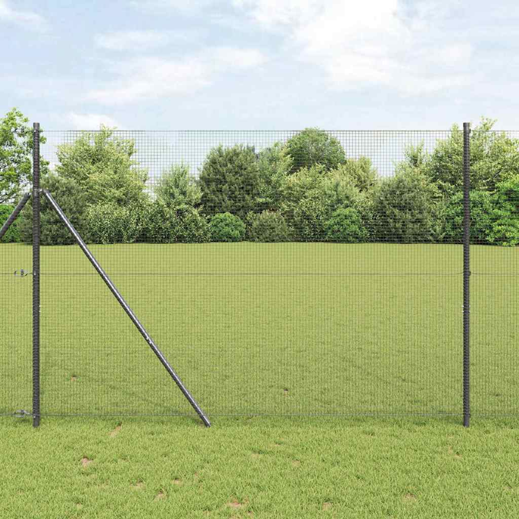 Temeljna zavarena žičana ograda 10 x 1,5 m Siva Mreža