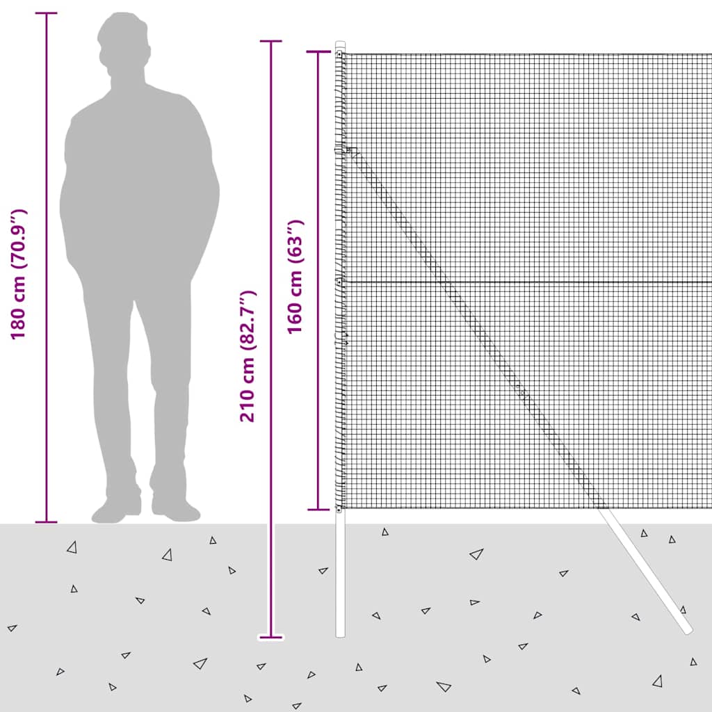 Temeljna zavarena žičana ograda 10 x 1,6 m Siva Mreža