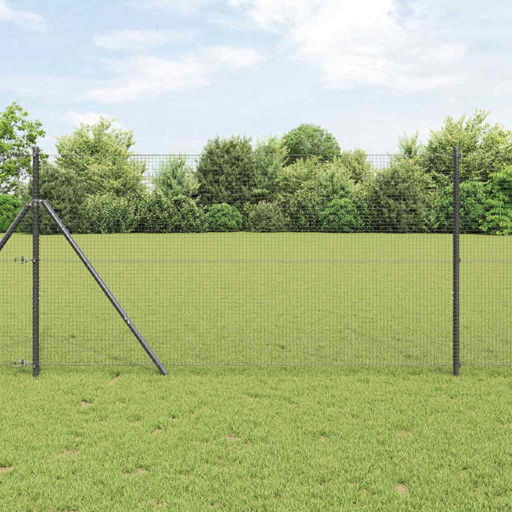 Temeljna zavarena žičana ograda 25 x 1,2 m Siva Mreža