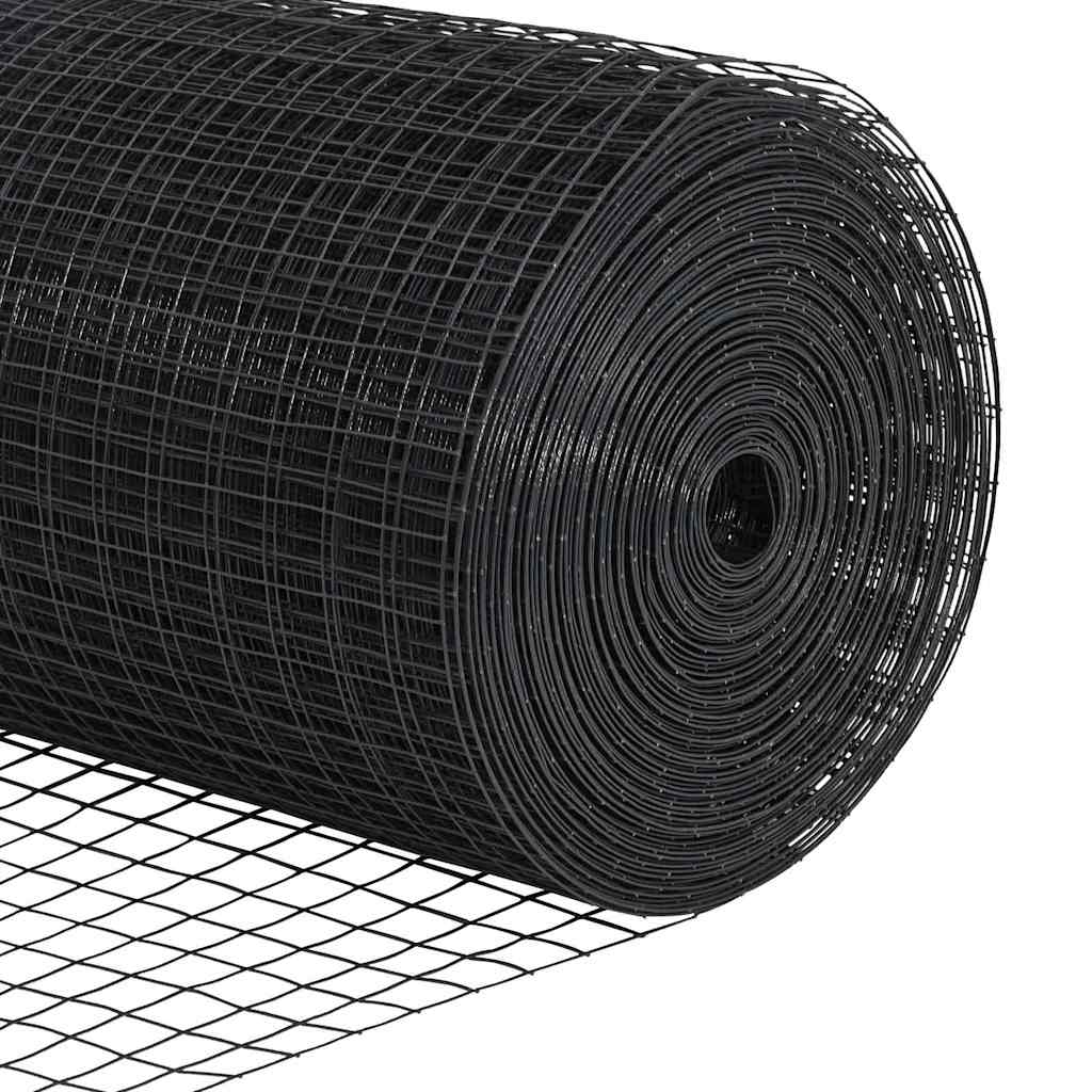 Temeljna zavarena žičana ograda 25 x 1,4 m Siva Mreža