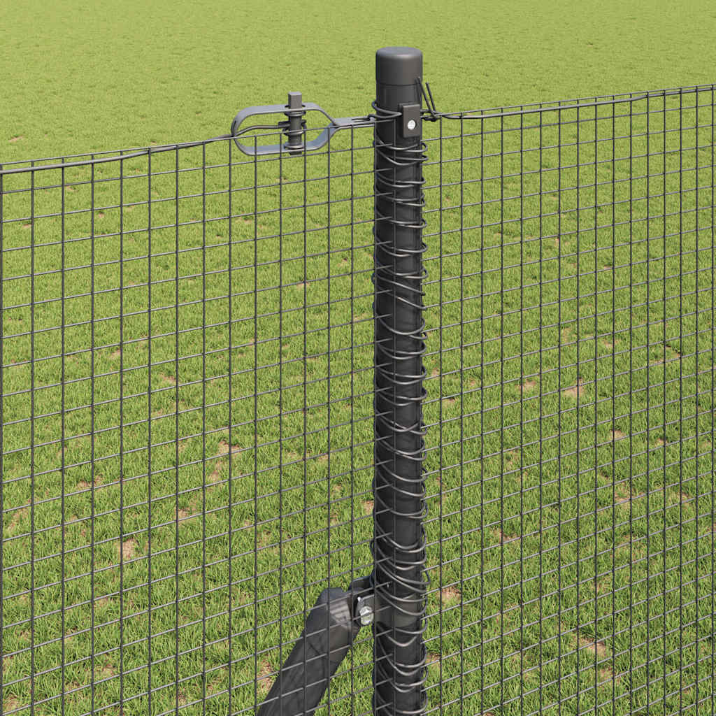 Temeljna zavarena žičana ograda 25 x 1,6 m Siva Mreža