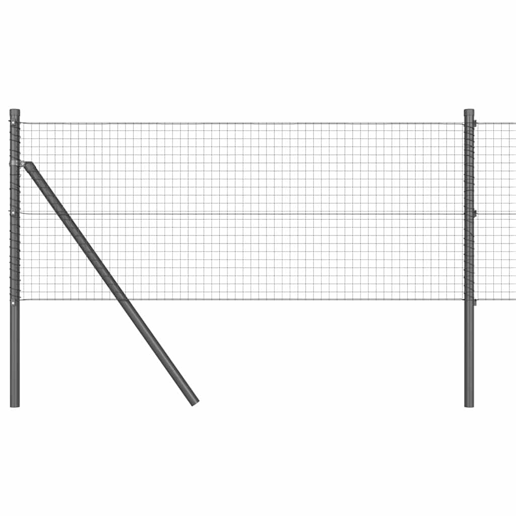 Temeljna zavarena žičana ograda 50 x 0,5 m Siva Mreža