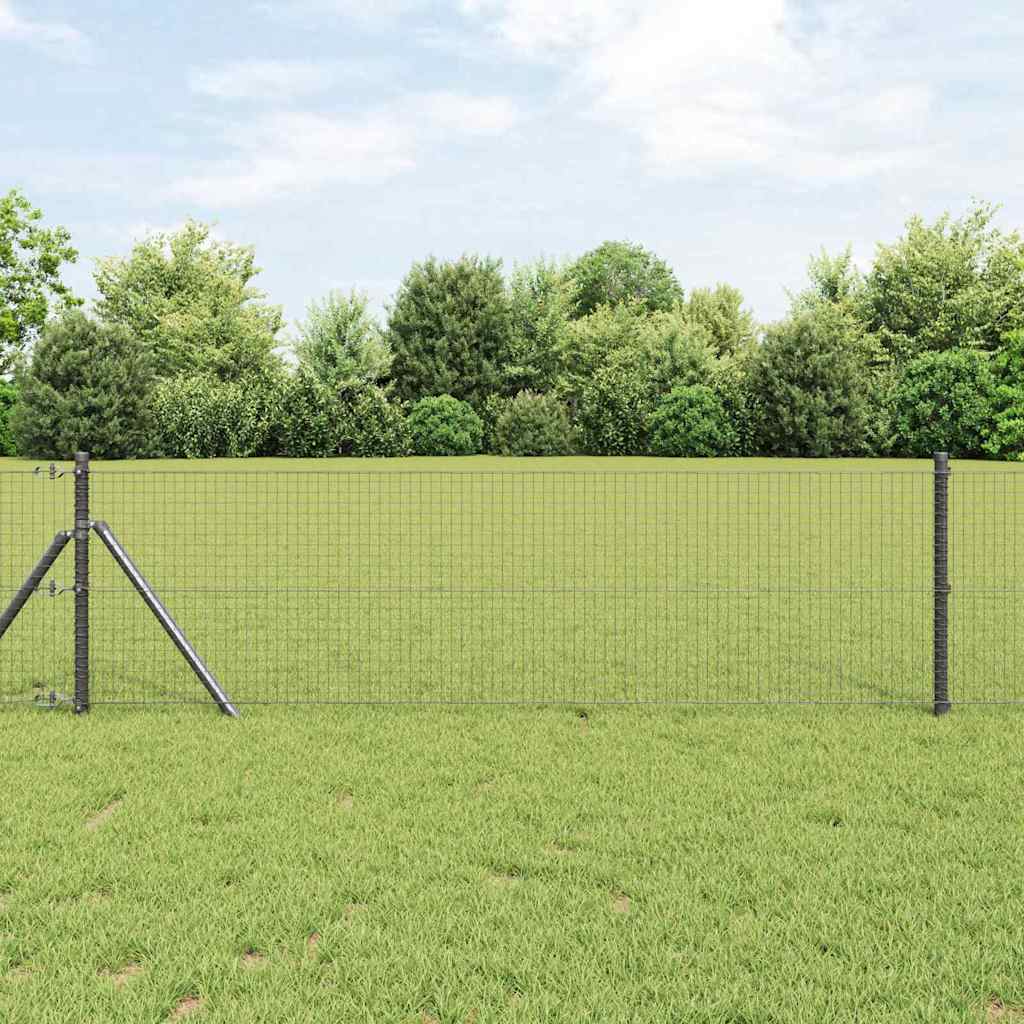 Temeljna zavarena žičana ograda 50 x 0,6 m Siva Mreža