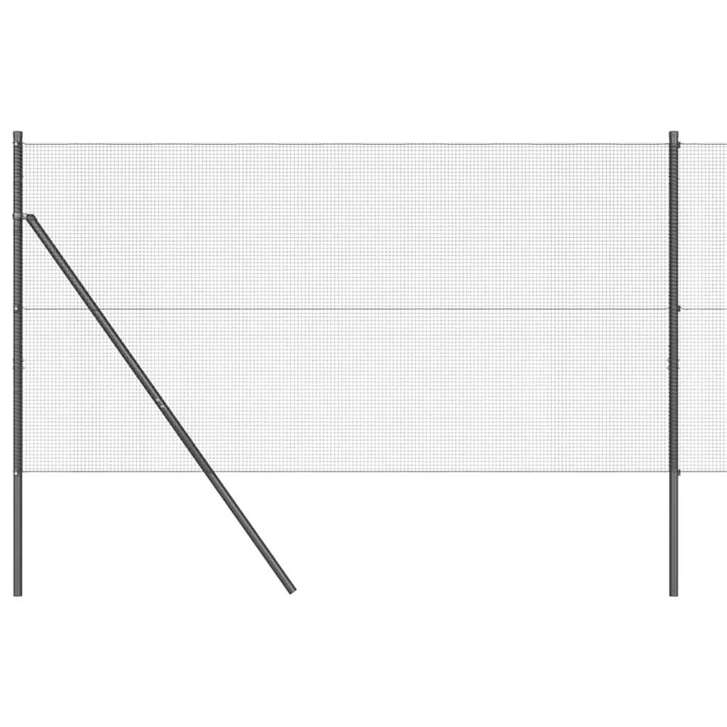 Temeljna zavarena žičana ograda 50 x 1,2 m Siva Mreža