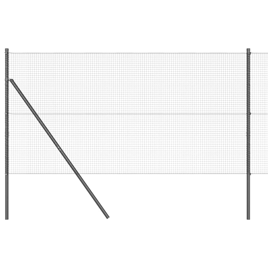 Temeljna zavarena žičana ograda 50 x 1,2 m Siva Mreža