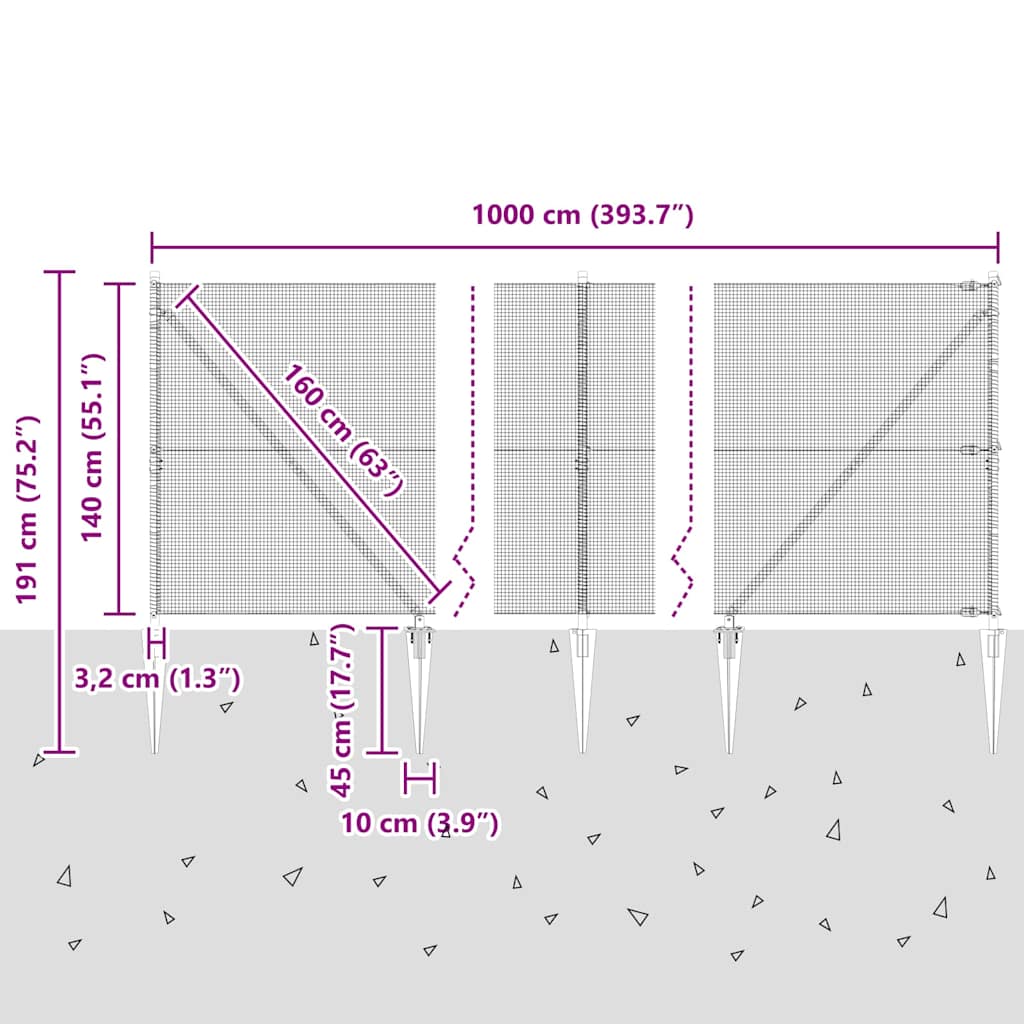 Zavareno žičano ograđivanje s bodljama 10 x 1,4 m Srebrna Mreža